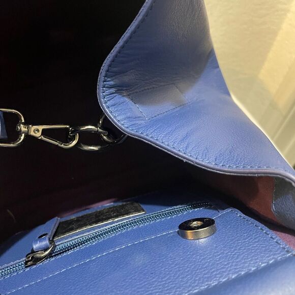 Sharif Safari Embossed Snakeskin Leather Satchel Handbag top handle  convertible - Picture 12 of 14